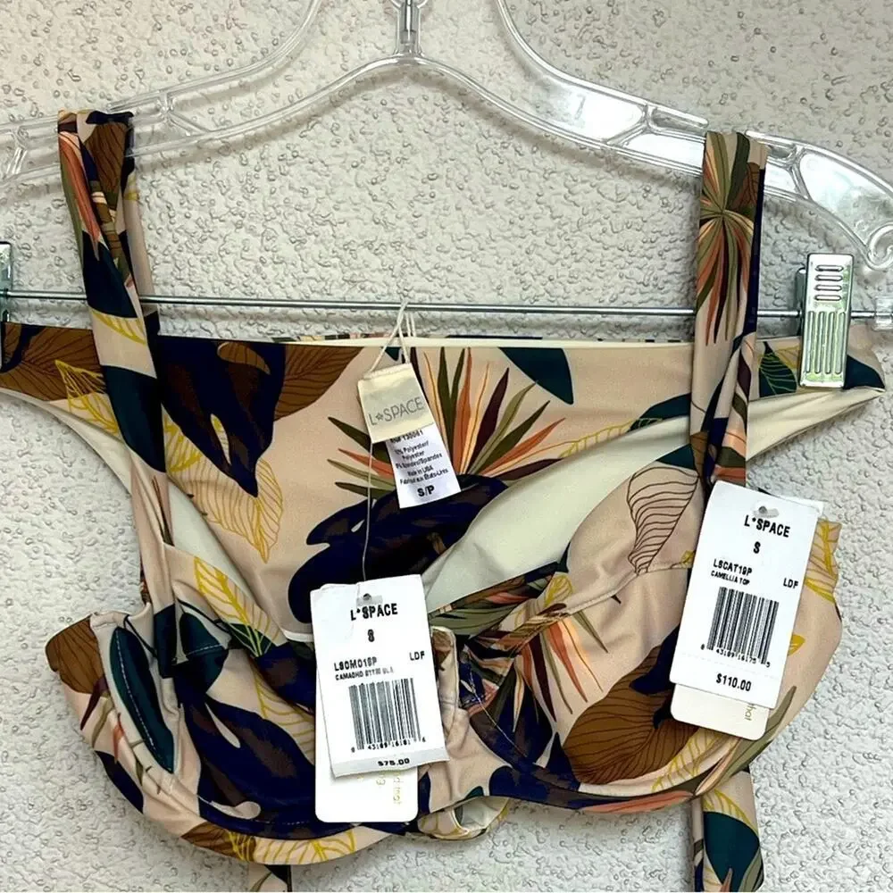 NWT L*Space Camellia Cabana Bikini Set Sugar and Spice small